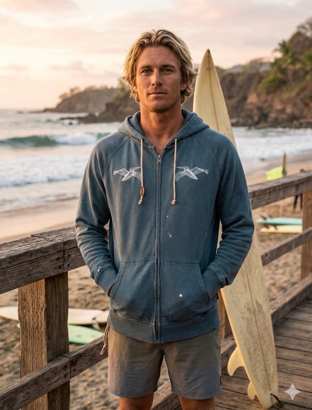 Howler Brothers FullZip Hooded Sweatshirt Pelican Coastal Surf Skate Streetwear